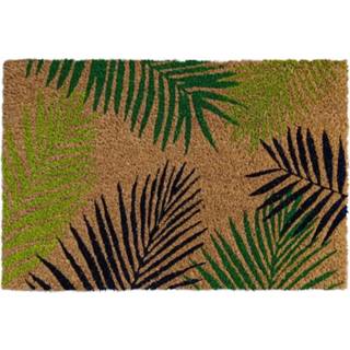 👉 Kokosmat groen 'Leaf' met bladmotief - 40x60 cm 5601570645407