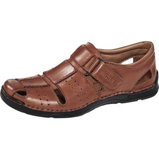 👉 Klittebandschoenen glad leer effen mannen comfortabele zool cognac Klittenbandschoen Roger Kent 4055708183766