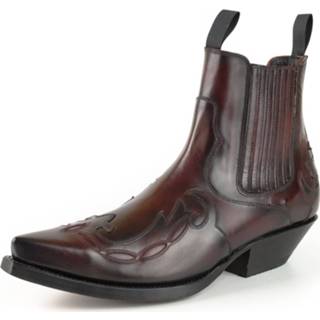 👉 Laarzen bordeaux male leer Mayura Boots Cowboy austin-1931-vacuno burdeos-negro 8435503725334