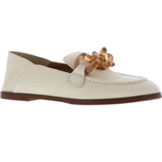 👉 Loafers leer vrouwen ecru See By Chloe Loafer 106452 2015000350015