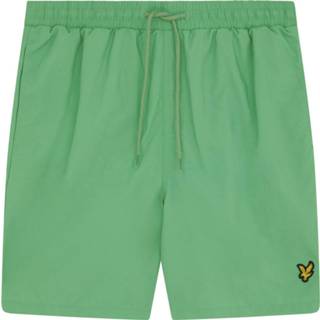 👉 Swimshort donkergroen l male groen Lyle and Scott Sh1204v plain swim short, w585 green glaze 5059775213882