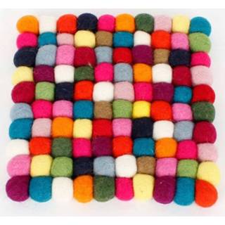 👉 Vilten onderzetter multicolor vierkant - 20x20cm 6013952127156