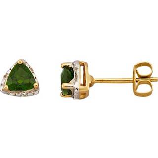 👉 Oorsteker groen zilver vrouwen luxueuze afwerking Oorstekers KLiNGEL 4055708756236