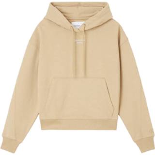 👉 Hoodie katoen l vrouwen beige Calvin Klein 8719855788293