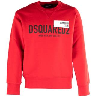 👉 Sweater katoen male rood Dsquared2 8053284560700