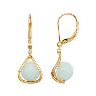 👉 Oorbel groen zilver vrouwen Oorbellen KLiNGEL 4055708627994