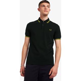 👉 Male l groen Fred Perry M3600 twin tipped polo p25 britgreen citron here