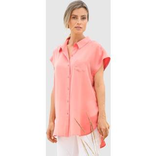 👉 Blous viscose effen oranje Blouse van zuivere basically you Apricot 4055707783882