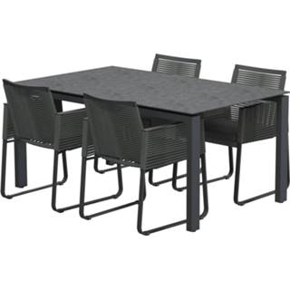 👉 Tuinset aluminium active Ortea Goa dining 160x95xH75 cm 5 delig 4 Seasons Outdoor