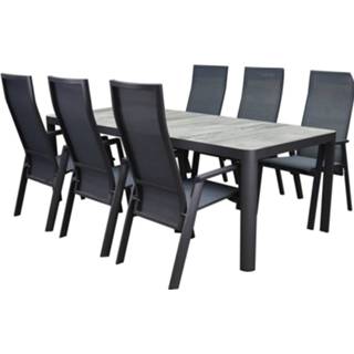👉 Tuinset aluminium active Nancy New Delhi dining 220x100xH74,5 7 delig verstelbaar