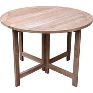 👉 Klaptafel teak teakhout active Kupu-Kupu 110 cm rond 659424235811