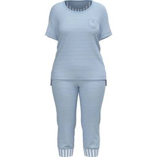 👉 Pyjama gestreept vrouwen optimale bewegingsvrijheid Harmony Ijsblauw::Wit 4055707501011