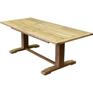 👉 Terrastafel teak teakhout active Geneva rechthoekig uitschuifbare dining tuintafel 160-220x100xH76 cm bladdikte 2,8 659424226499