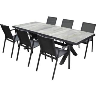 👉 Tuinset aluminium active New Valley Delhi dining 224x103x74,5 cm 7 delig 659424247012