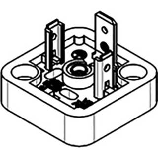 Zwart Molex 1210120013 mPm DIN Base, Form A-18mm, B20 2 Pole Plus Ground Terminal, 250V AC/300V DC, Black, Nitrile Gasket 2050007097525