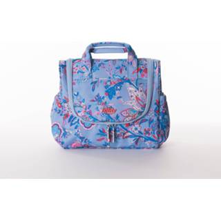 👉 Toilettas blauw kant One Size vrouwen print Oilily met haak dusk blue 8714457261786