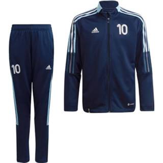 👉 Trainingspak blauw trainingspakken kinderen Adidas Messi Full Zip Kids Donkerblauw