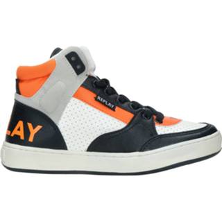 Veterboots zwart oranje active jongens Replay Cobra Mid Boy Veterboot Zwart/Oranje 1000025839400