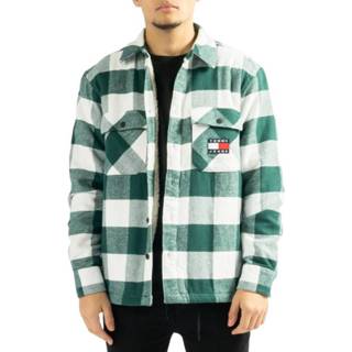 👉 Overshirt l overhemden male groen Tommy Hilfiger Sherpa flannel 8720116276473 8720116276442 8720116276459 8720116276466