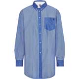 👉 Blous katoen vrouwen blauw Tommy Hilfiger Oversized blouse 8720116473810