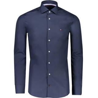 👉 Overhemd katoen male blauw Tommy Hilfiger km dress 2000005791871