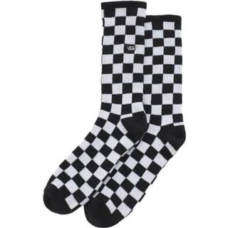 👉 Sock zwart wit m male Vans Checkerboard crew socks black white