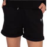 👉 L vrouwen zwart Hurley - Women's Oceancare Script Fleece Short maat L, 8433813614287