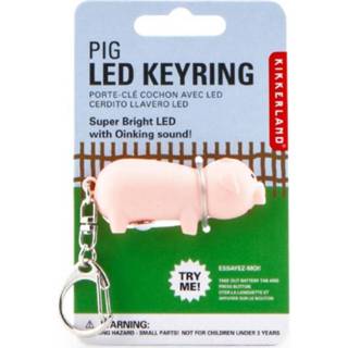 👉 Sleutelhanger roze rubber One Size Color-Roze Kikkerland Pig Led 5,3 x 2,3 cm 612615072602