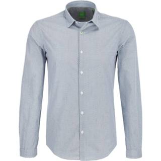 👉 Donkergroen katoen s overhemden male blauw Boss Green Baldovino Casual Dress-shirt