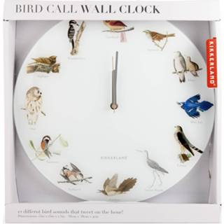 👉 Wandklok wit PVC ABS One Size Color-Wit Kikkerland Bird Call 38 x 4 cm ABS/PVC 612615097704
