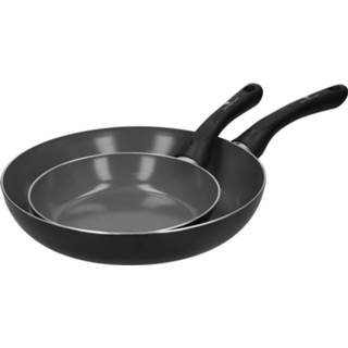 👉 Koekenpan zwart Koekenpannen Set, 20 en 28 cm, Gerecycled, Non-Stick - MasterClass | Can-to-Pan 5057982074340