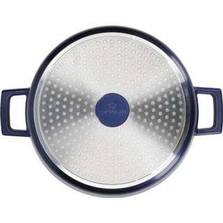 👉 Braadpan blauw gietaluminium aluminium One Size Braadpan, Laag, 28 cm, 4 L, Gietaluminium, Metallic - MasterClass 5057982068295
