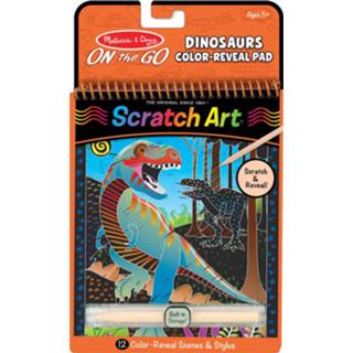 👉 Kleur boek karton One Size Color-Oranje oranje Melissa & Doug kleurboek Scratch Art - Dinosaur 772405140