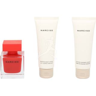 👉 Rouge One Size Color-Rood vrouwen Narciso Rodriguez giftset dames 50/75/75 ml 3-delig 3423478503755