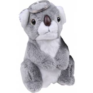 👉 Sleutelhanger grijs pluche One Size Color-Grijs National Geographic koala 12 cm 8720585126316