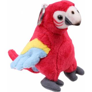 👉 Sleutelhanger rood pluche One Size Color-Rood National Geographic papegaai 12 cm 8720585126187