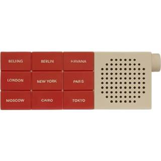 👉 Draagbare radio rood beige kunststof One Size Color-Rood Palomar The City 21 x 7,5 cm rood/beige 8051122021154