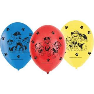 👉 Ballon active 6x stuks Paw Patrol themafeest ballonnen 23 cm