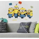 👉 Muursticker blauw geel vinyl One Size Color-Blauw RoomMates Minions junior blauw/geel 14-delig 34878035147