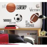 Muursticker vinyl One Size Color-Meerkleurig RoomMates muurstickers All Star Sports 24 stuks 34878608259