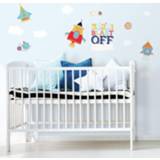 👉 Muursticker vinyl One Size Color-Meerkleurig RoomMates muurstickers raketten en wolken 20 stuks 34878380926