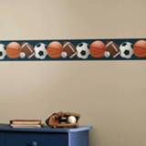 👉 Muursticker vinyl One Size Color-Blauw RoomMates Sportballen 4,57 meter 34878454238
