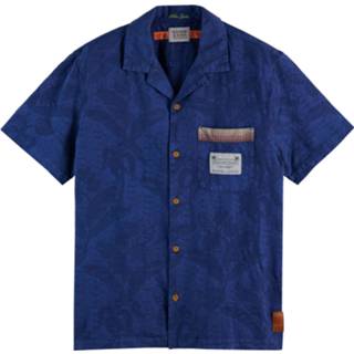 👉 Digo l male blauw Scotch & Soda Garment-dyed jacquard shortsleeve s indigo 8719029823416