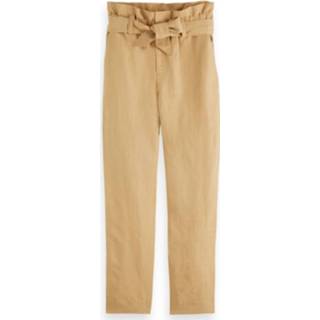 👉 L vrouwen print Scotch & Soda 166144 0136 en high-rise ankle-length pants with tie at waist desert 8719029768755