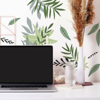 👉 Muursticker groen vinyl One Size Color-Groen RoomMates Tropical Leaves 22-delig 34878685335