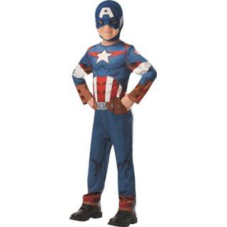 👉 Verkleedpak blauw polyester Color-Blauw Rubie's Avengers Captain America junior mt 92 883028284016