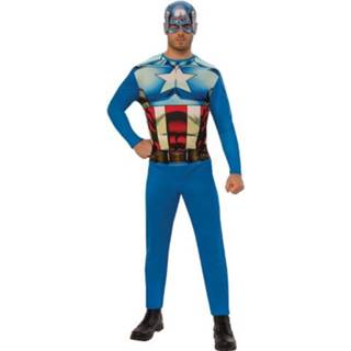👉 Verkleedpak blauw polyester m Color-Blauw mannen Rubie's Captain America heren mt 883028285907