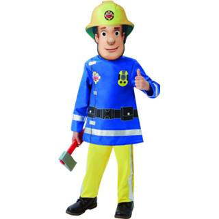 👉 Verkleedpak blauw geel polyester Color-Blauw jongens Rubie's Fireman Sam blauw/geel mt 92 883028120468