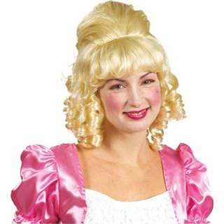 👉 Pruik synthetisch One-Size Color-Geel vrouwen Rubie's Anita blond dames 4003417071430