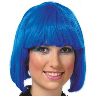 👉 Pruik rood blauw synthetisch One-Size Color-Blauw Rubie's Lola 4003417572609